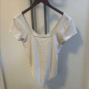 American Eagle Outfitters Cream Bodysuit